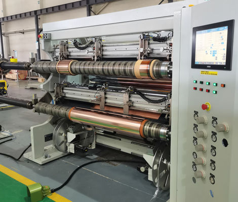 最低基板厚さ 3μm PET+Cu,OPP+Cu,PET+Al切断回転機